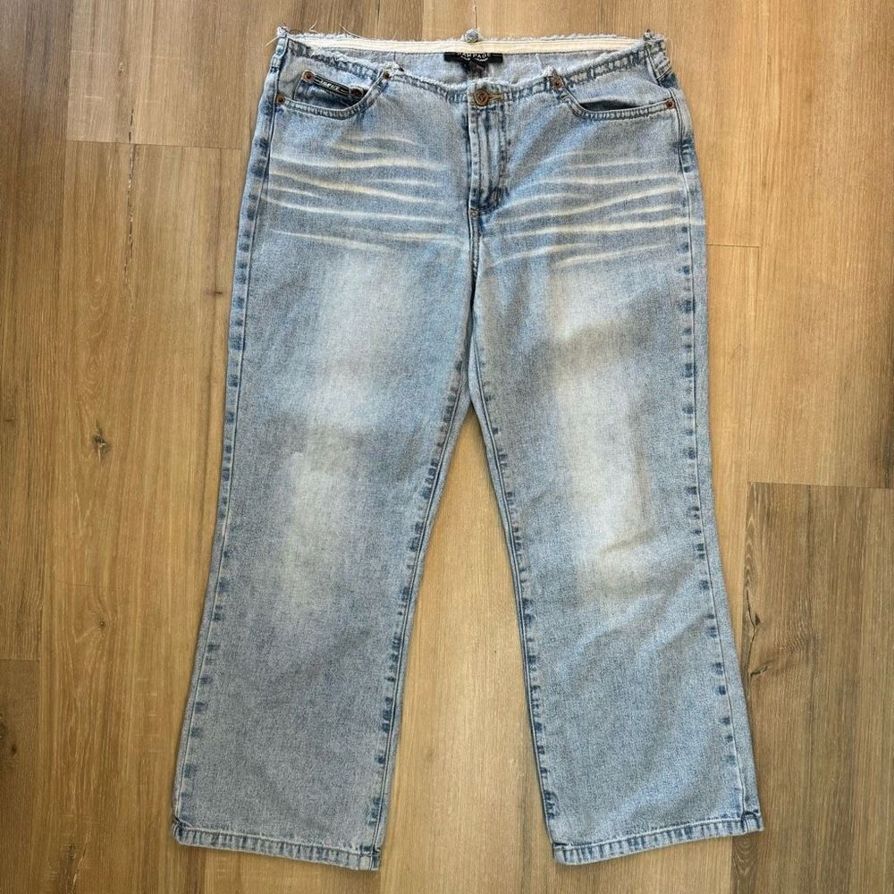Vintage Rampage Jeans Women’s Size 9 Blue Distressed Cropped Made in USA